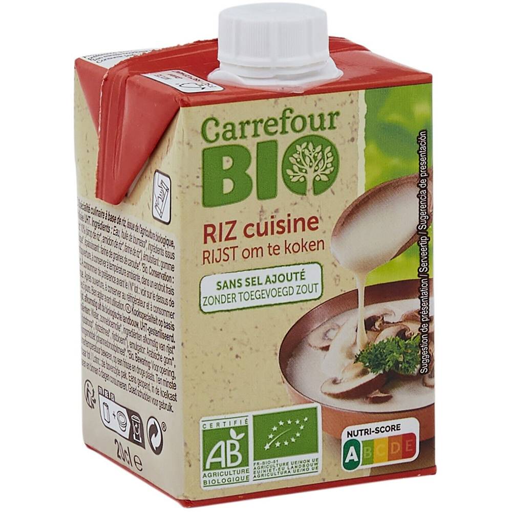Carrefour Bio - Spécialité culinaire bio riz cuisine (200 ml)