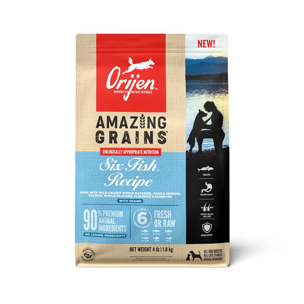 Orijen Amazing Grains Six Fish Recipe Dry Dog Food