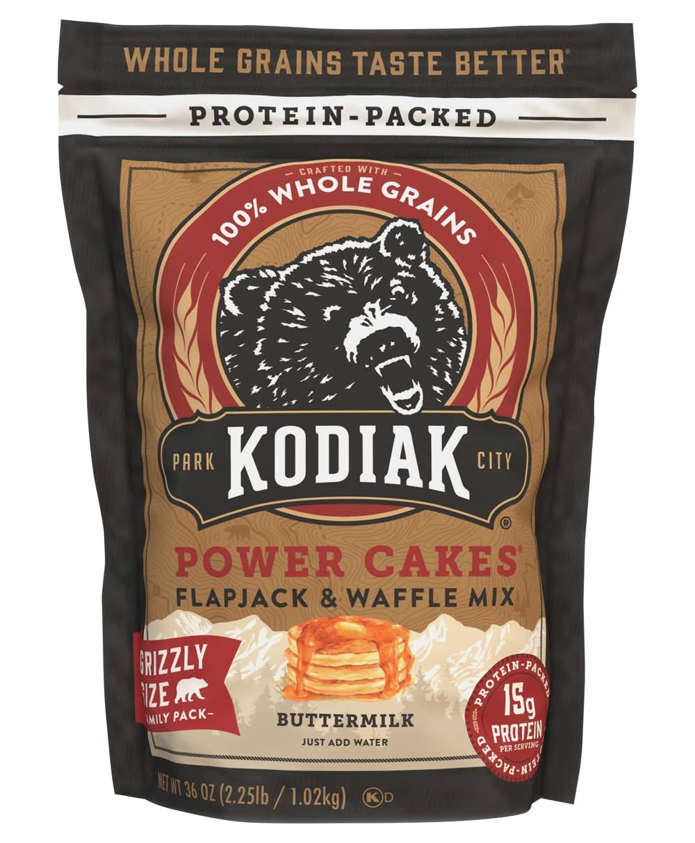Kodiak Power Cakes Flapjack & Waffle Mix, Buttermilk (36 oz)