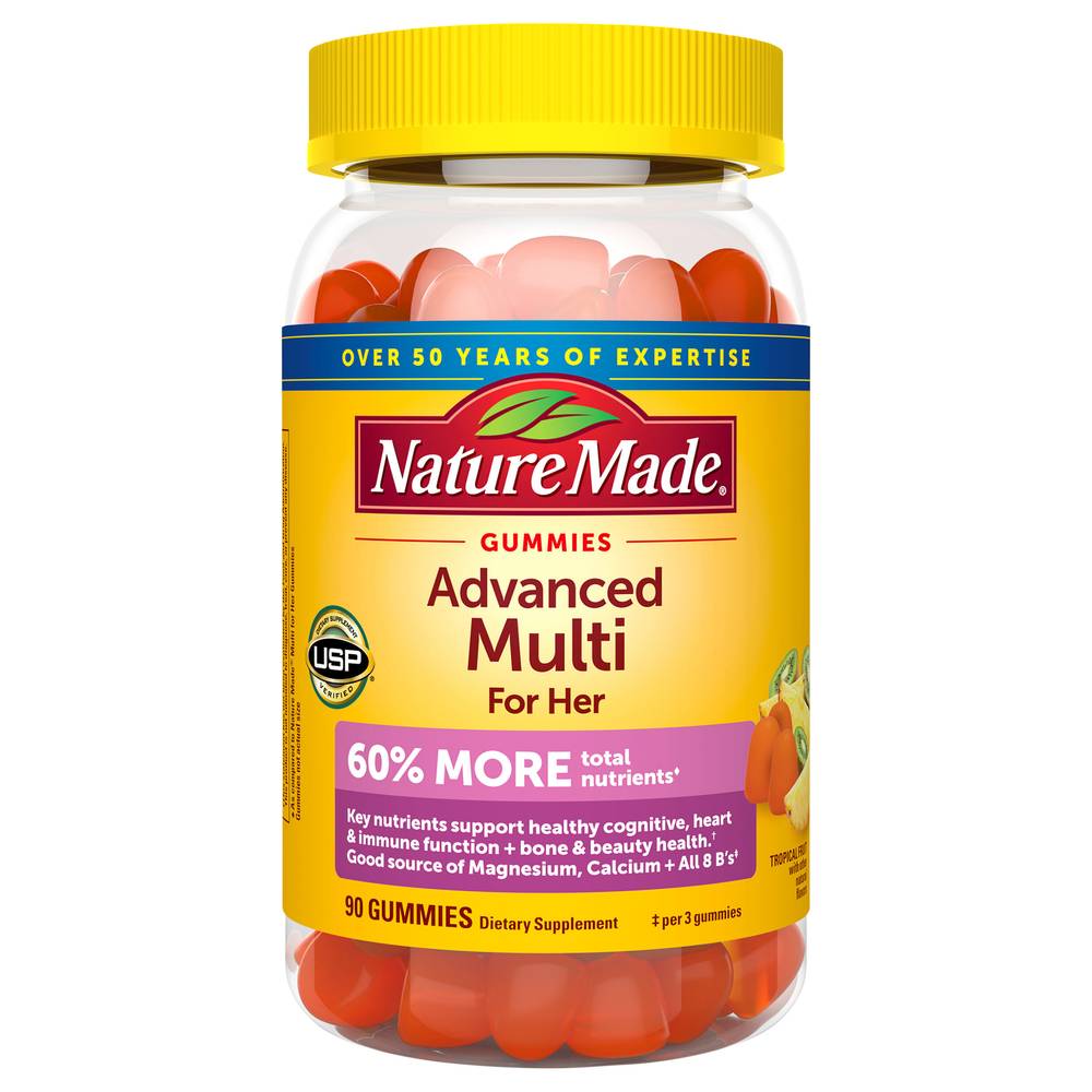 Nature Made Advanced Multivitamin Gummies For Her With Magnesium, Kiwi (90 ct)