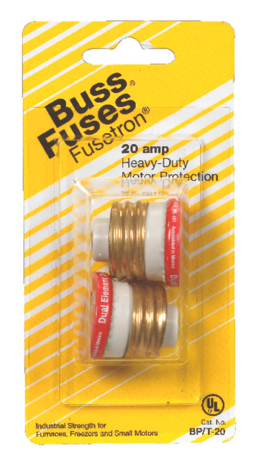 Bussmann 20 Amps Time Delay Plug Fuse 2 Pk