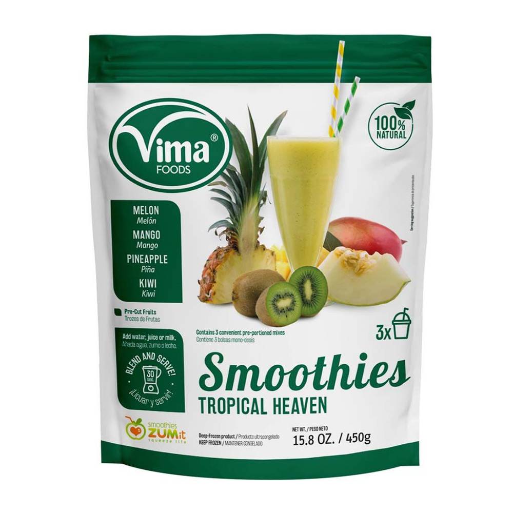 Vima foods smoothies tropical heaven (doypack 450 g)