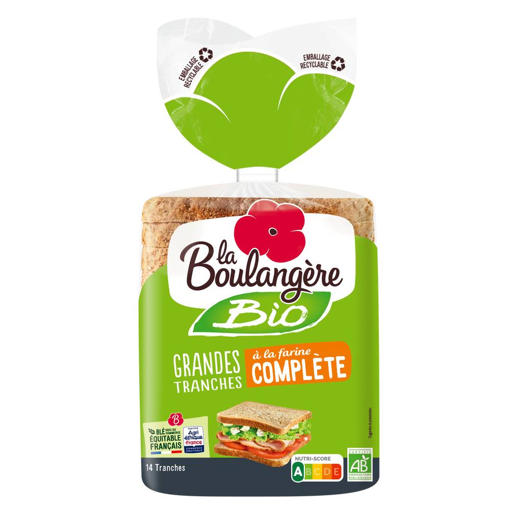 La Boulangère - La boulangere pain de mie complet bio (14 pièces )