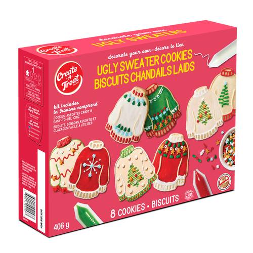 Create A Treat Ugly Sweater Cookie Decorating Kit (8 ct)