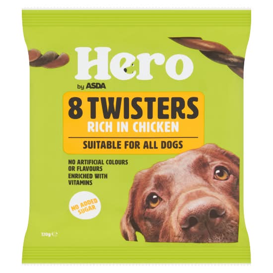 Asda Hero Hero 8 Twisters Rich in Chicken (8 pack)