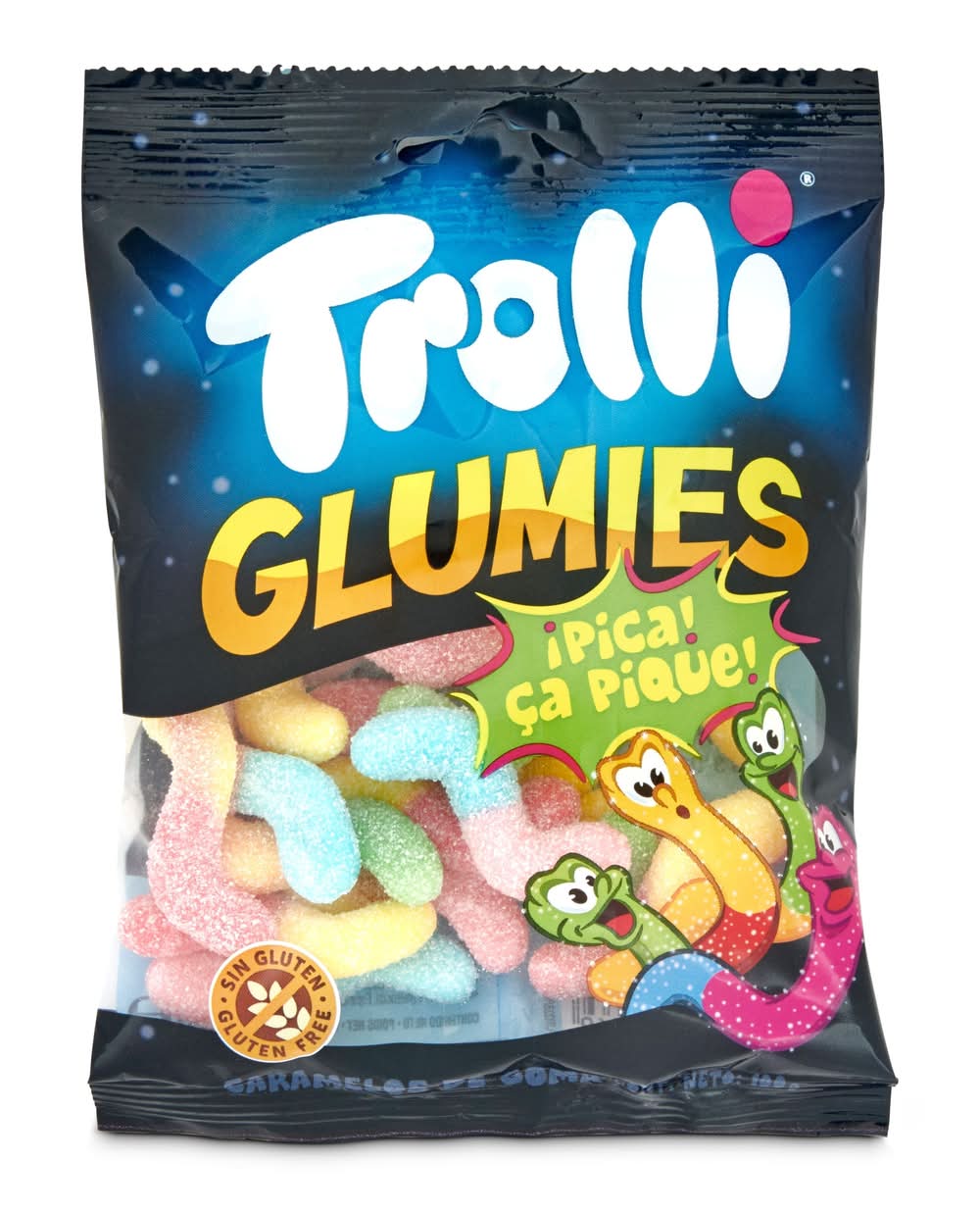 Golosinas Gusanos Ácidos Trolli Bolsa 100 G
