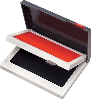 Cosco Two-Color Felt Stamp Pads (red-black ink )
