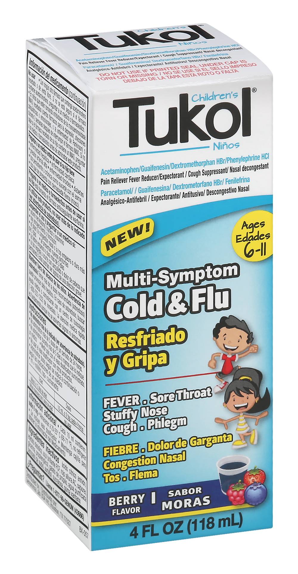 Tukol Children's Multi-Symptom Berry Flavor Cold & Flu (4 fl oz)