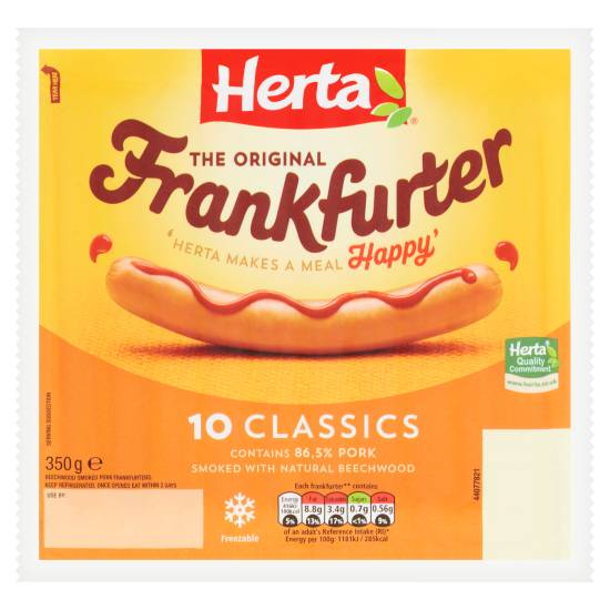 Herta Classics Frankfurter Hot Dogs (10 pack)