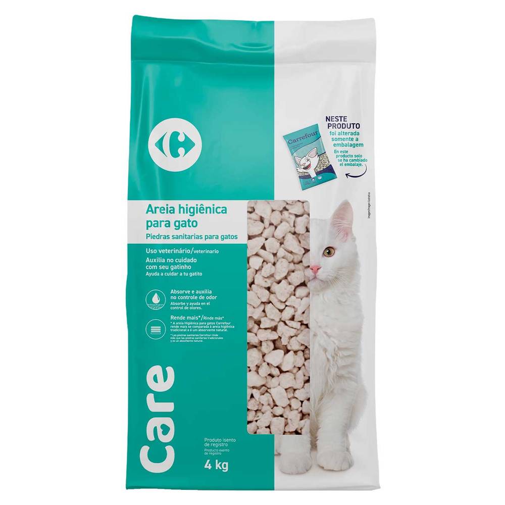 Carrefour areia higiênica para gatos care (4 kg)