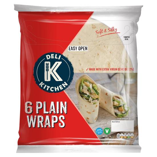 Deli Kitchen 6 Plain Wraps 366g