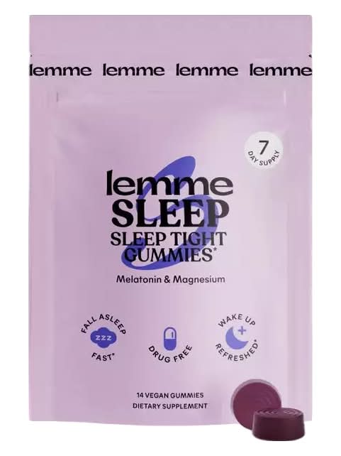 Lemme Sleep Tight Melatonin & Magnesium Dietary Supplement Gummies, Berry (14 ct)