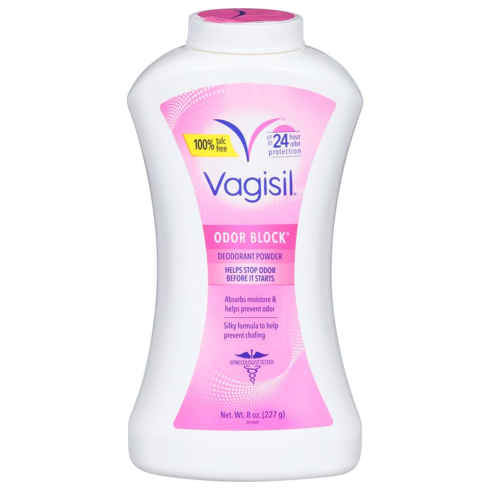 Vagisil Daily Intimate Deodorant Powder With Patented Odor Block Protection (8 oz)