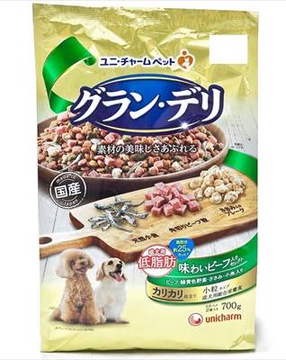 ユニ・チャーム グラン・デリカリカリ仕立て成犬用低脂肪味わいビーフ (700g)