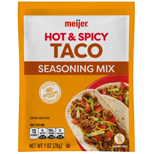 Meijer Hot & Spicy Taco Seasoning Mix, 1 oz