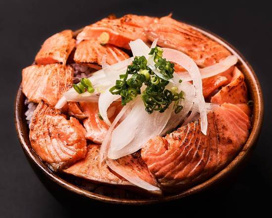 炉端のトラウトサーモン炙り丼 Roast soy sauce Salmon  rice bowl