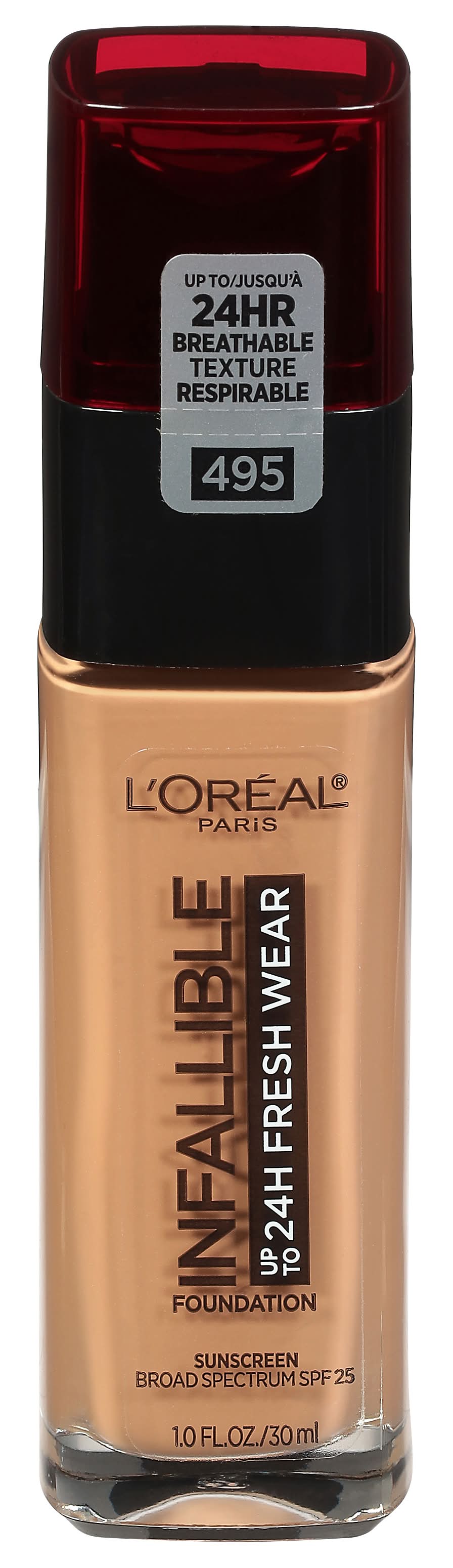 L'Oréal Infallible Foundation 24h Fresh Wear Spf 25 495 Amber (1 oz)