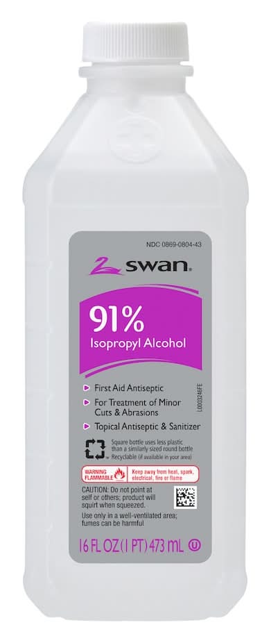 Swan 91% Isopropyl Alcohol (16 oz)