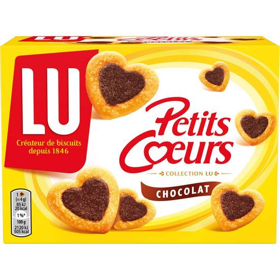 Biscuits petits coeurs chocolat Petits coeurs 125g
