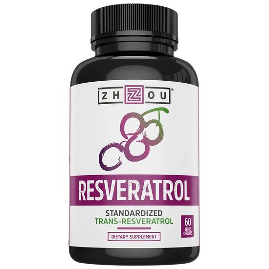 Zhou Resveratrol Supplement Healthy Aging Immune System & Heart Health Support