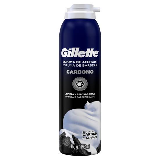 Gillette espuma de barbear carbono (150 g)