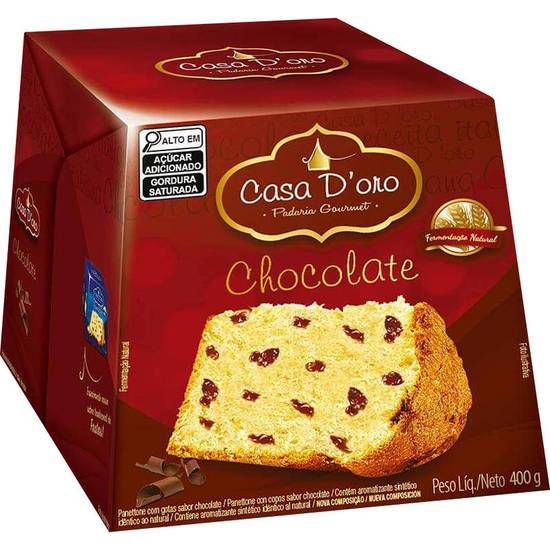 Casa d'ouro panetone de chocolate (400 g)