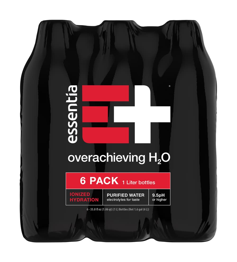 Essentia Overachieving H2o Ionized Hydration Purified Water (6 x 33.8 fl oz)