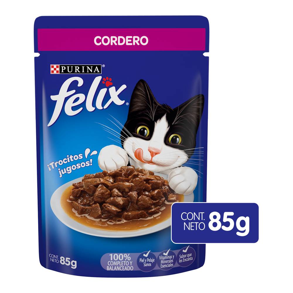 Felix · Alimento húmedo para gato sabor cordero (85 g)