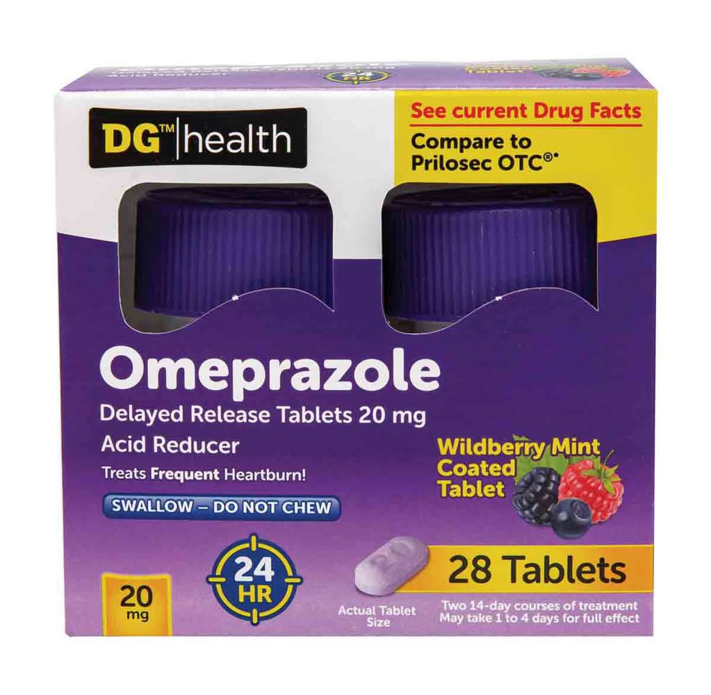 Dg Health Omeprazole Delayed Release 20 Mg Heartburn Tablets 28 Ct
