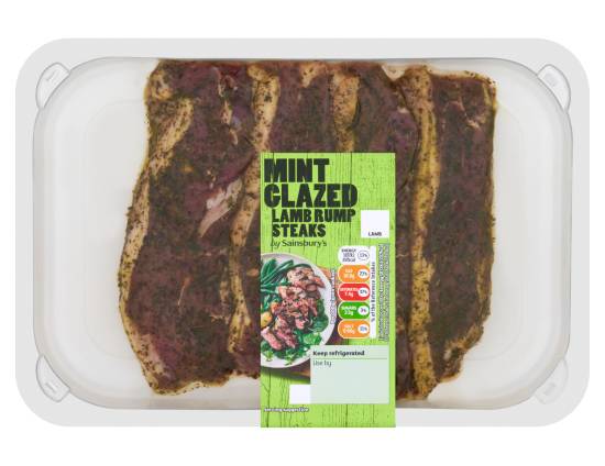 Sainsbury's Mint, Glazed Lamb Rump Steaks (300g)
