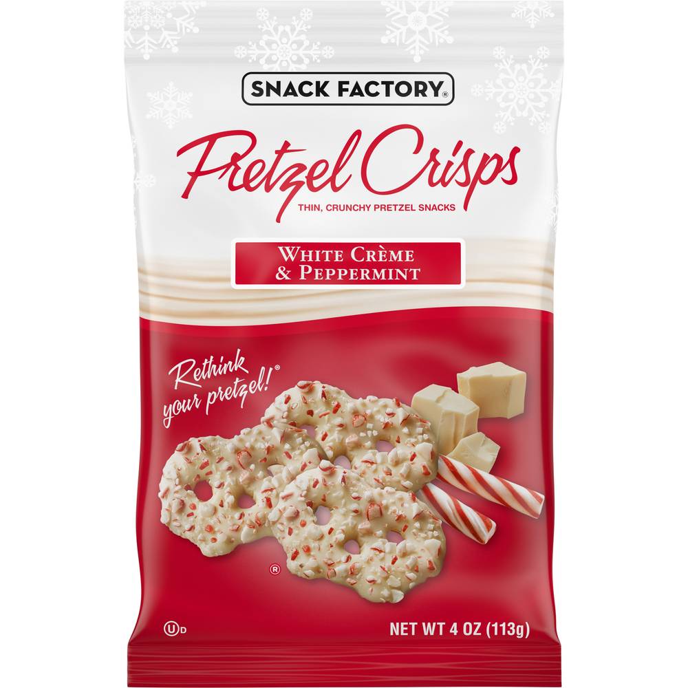 Snack Factory White Chocolate & Peppermint Pretzel Crisps (4 oz)