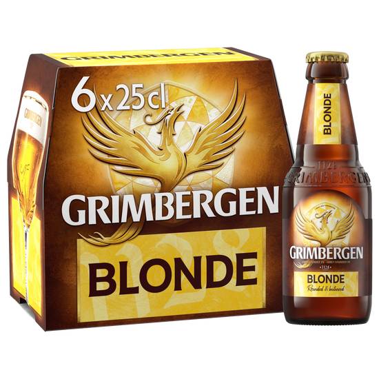 Grimbergen - Bière d'abbaye blonde (6 pièces, 250 ml)