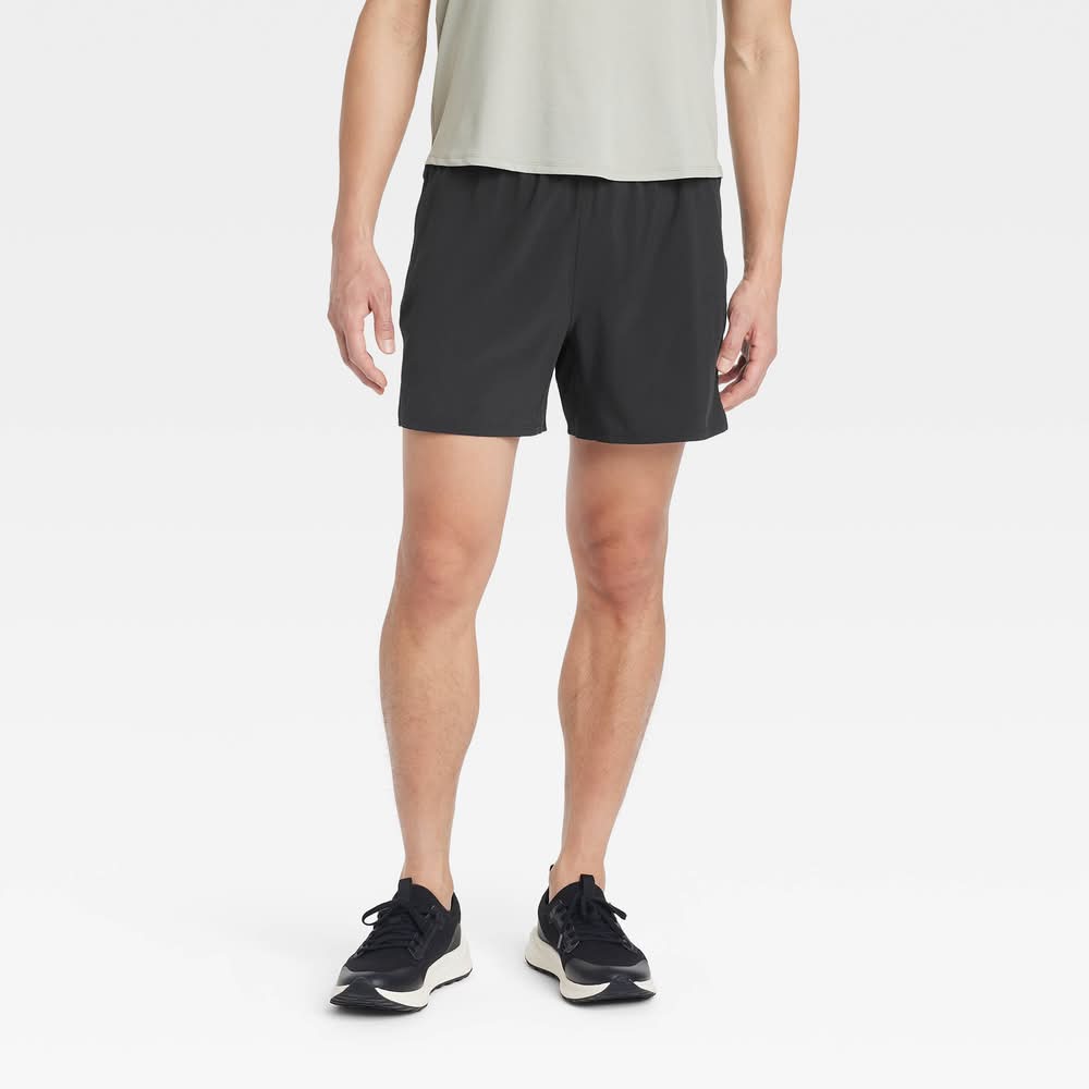 All In Motion Active Light Run Unlined Shorts, Men, M, Black