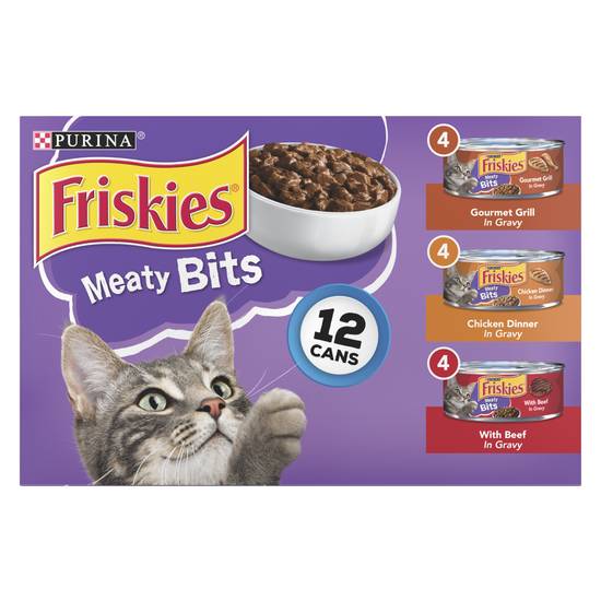 Purina Friskies Friskies Gravy Wet Cat Food Variety pack Meaty Bits (12 ct) (assorted)