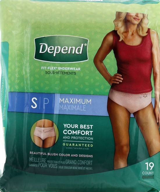 Depend Fit-Flex For Women Small Maximum Underwea