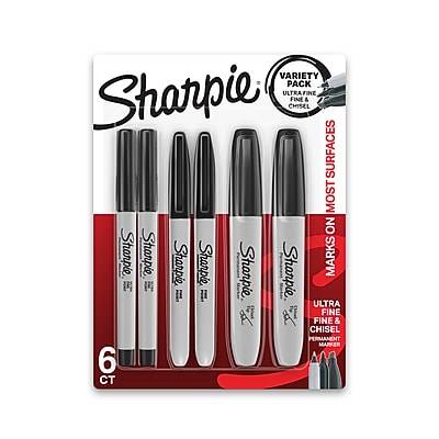 Sharpie Permanent Markers Assorted Tips 6ct