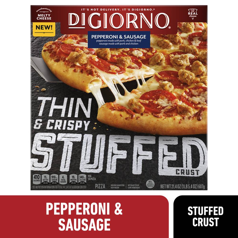 DiGiorno Thin & Crispy Stuffed Crust Pepperoni & Sausage Frozen Pizza (21.4 oz)