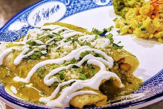 Green Chili Chicken Enchiladas