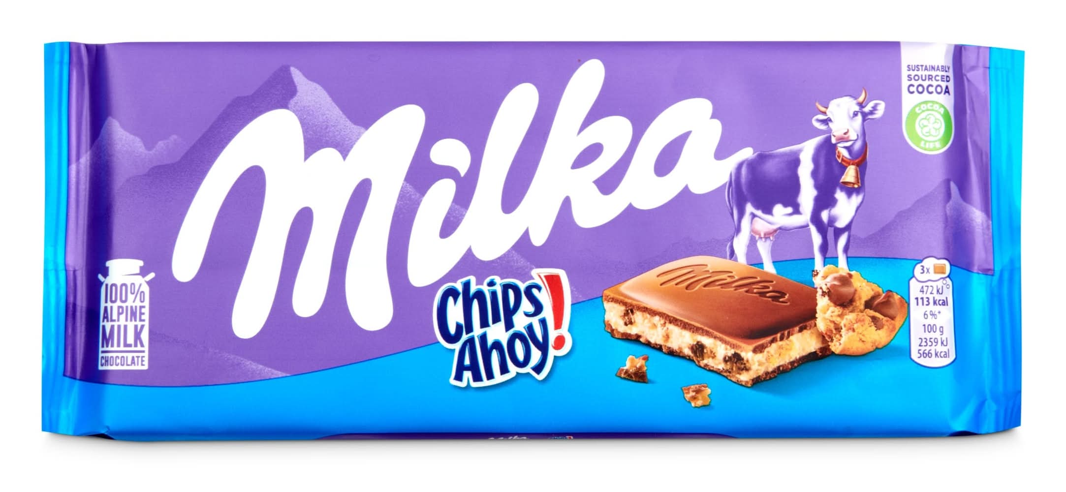 Chocolate Con Leche Con Trozos De Chips Ahoy Milka 100 G