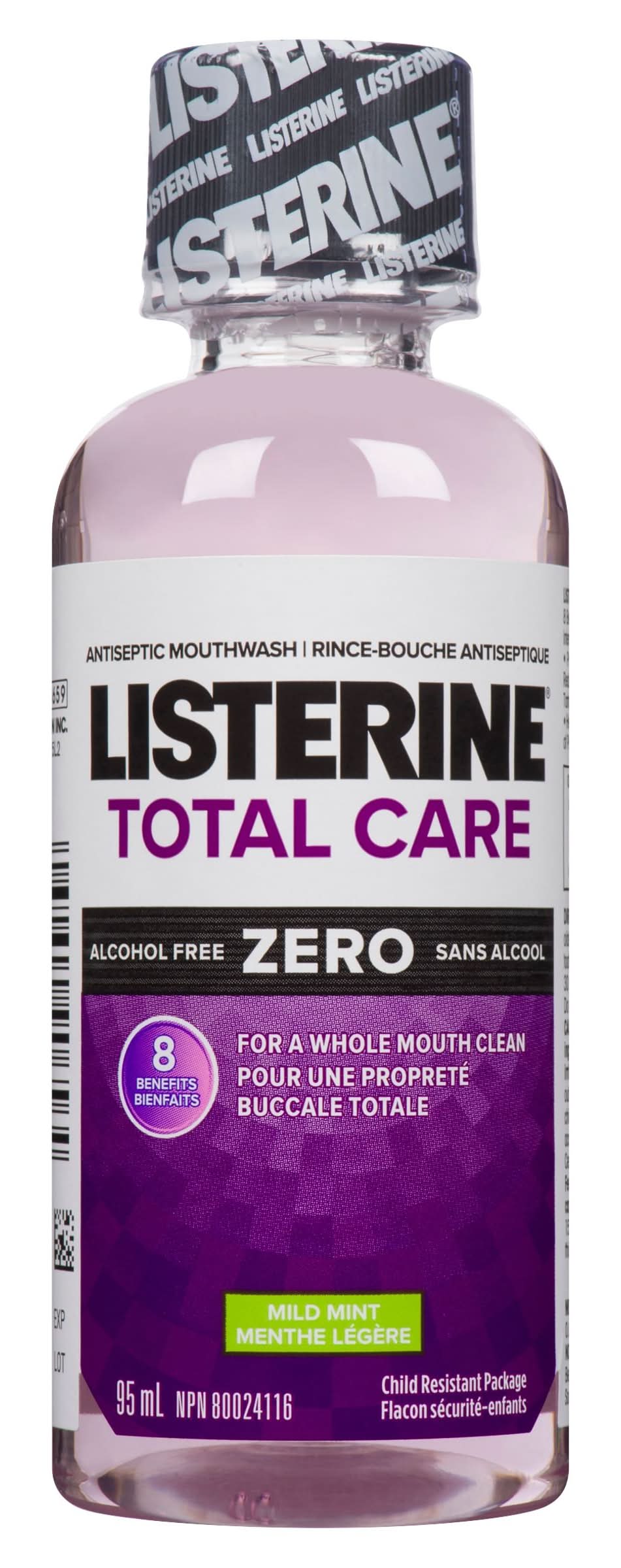 Listerine Total Care Zero Mouthwash, Mild Mint (95 ml)
