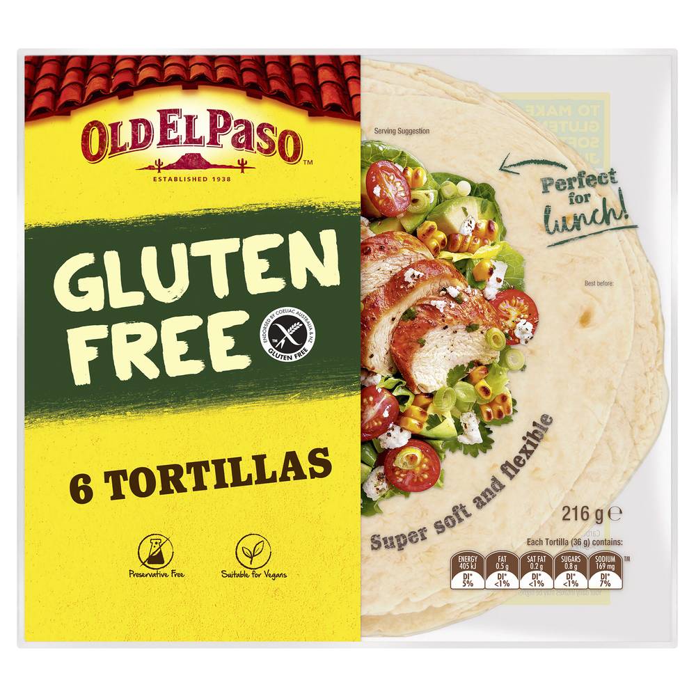 Old El Paso Gluten Free Tortillas Fajita