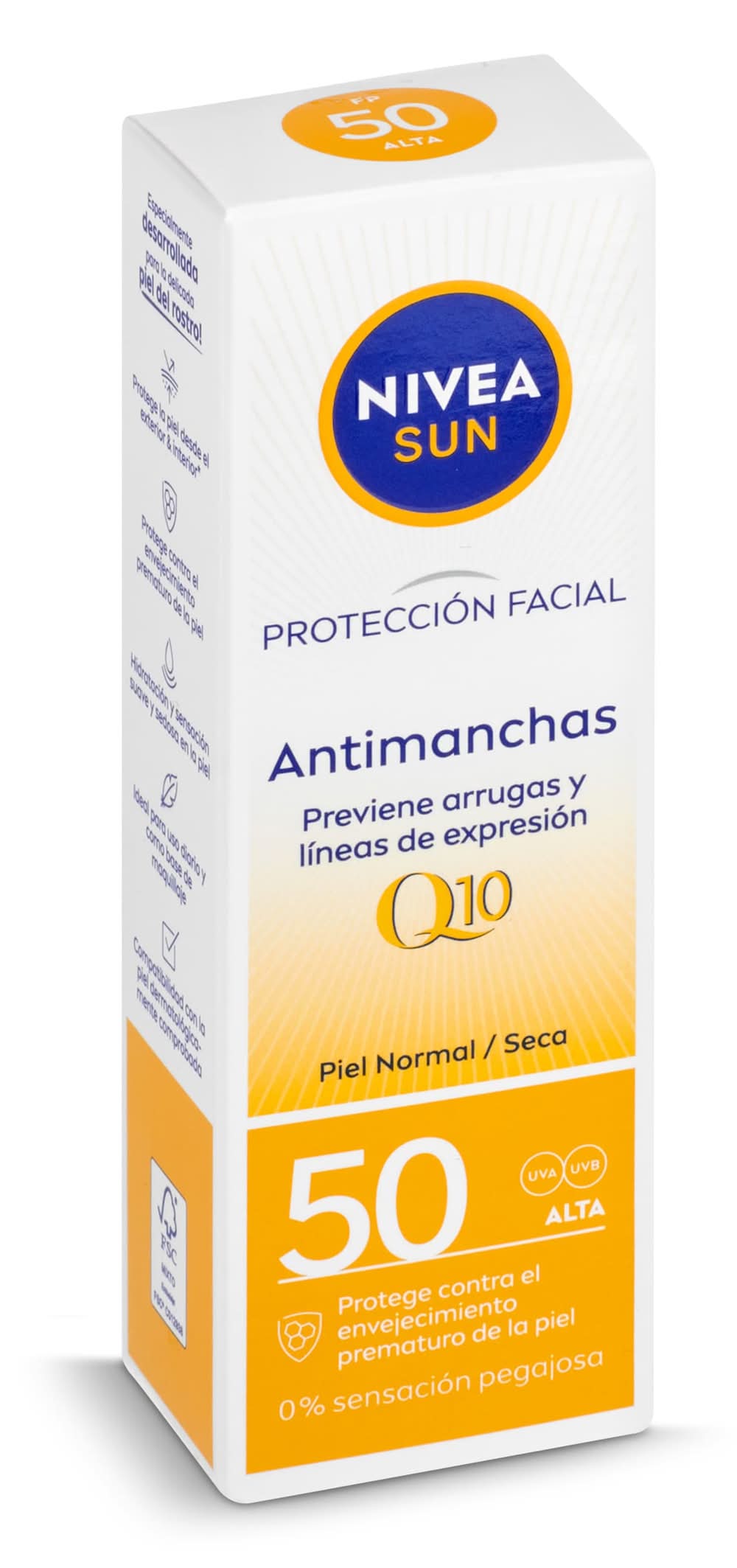 Crema Facial Solar Spf 50 Nivea Tubo 50 Ml