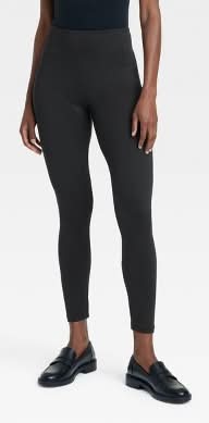 A New Day Supersoft Leggings With Wide Waistband, Women, M, Black