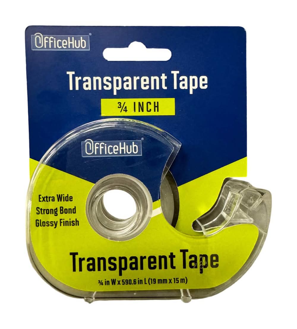 Office Hub Transparent Tape 0.75x590.6 In