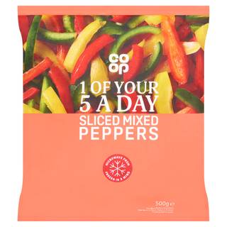 Co-op Frozen Sliced Mixed Peppers 500g