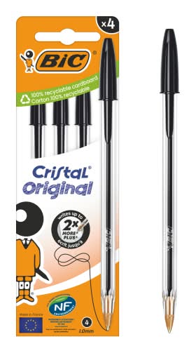BiC Blank, Cristal Original Ball Pens (4 x 4 pack)