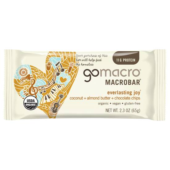 Gomacro Macrobar Organic Vegan Protein Bar (coconut-almond butter-chocolate chips )