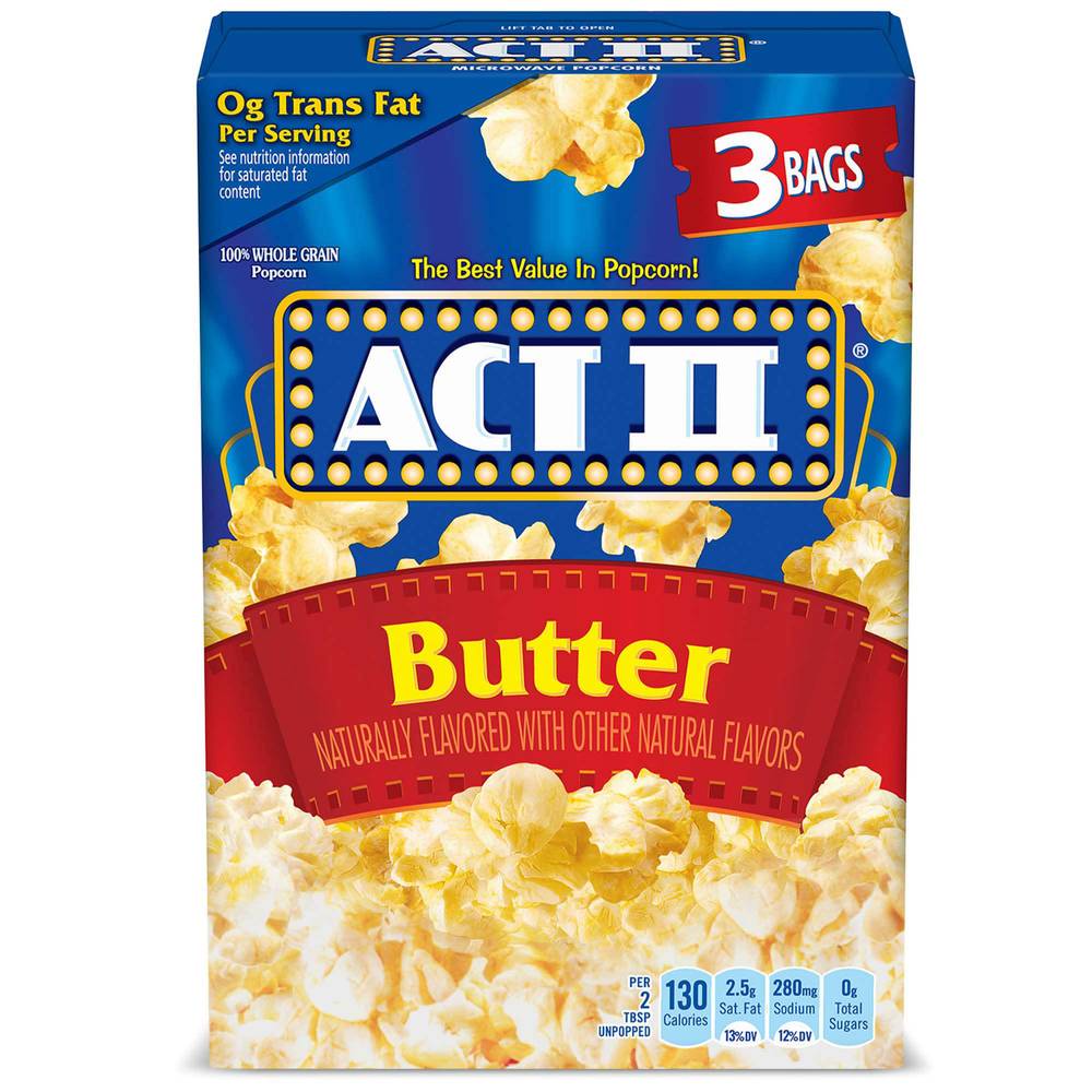 Act Ii Butter Microwave Popcorn (3 ct)