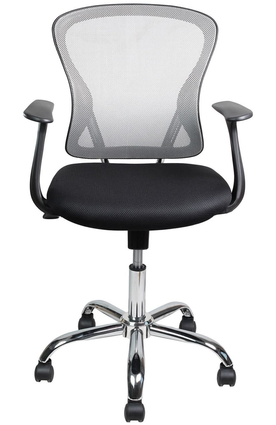 M+Design · Silla a gas malla base cromada gris/negro (9 kg)