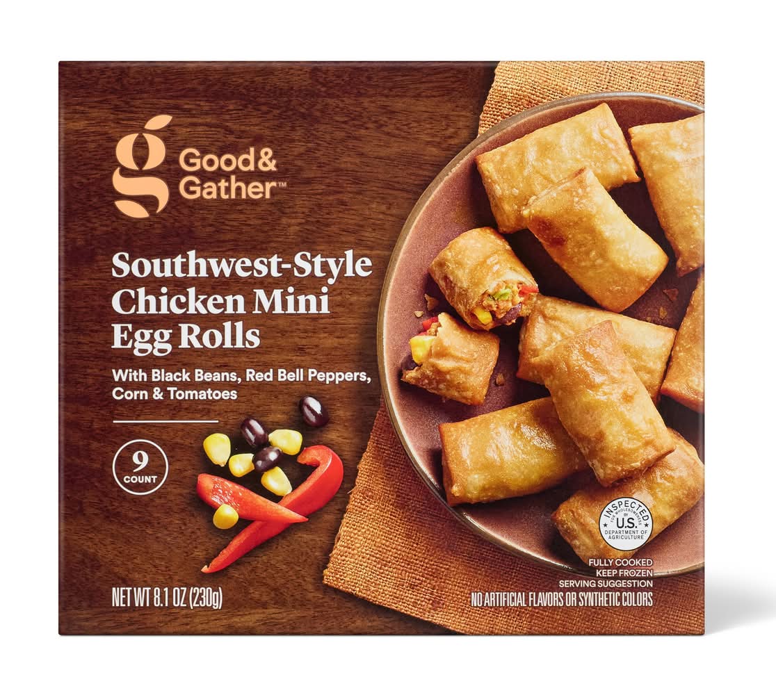 Good & Gather Chicken Mini Egg Rolls, Southwest-Style (8.1 oz, 9 ct)